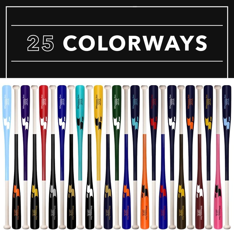 SSK Z9 Professional Edge Comp Coaches Wood Fungo Bat 33" 35" 37" - Baseball & Softball – 22+ Colors - 60 Day Warranty (37", Natural/Navy/Red) - Image 4